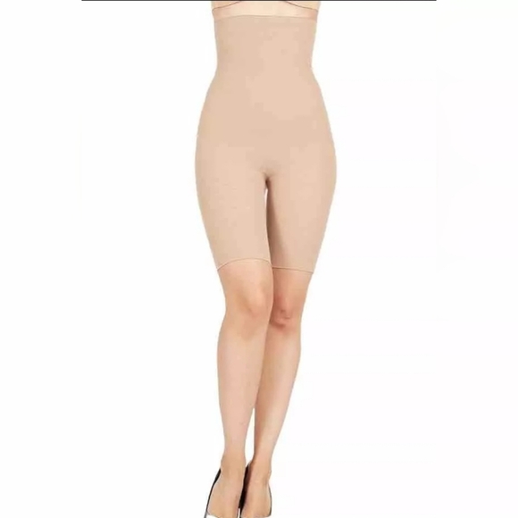 Spanx Assets Hi-Waist‎ Mid-Thigh Shaper Nude Size 5 By Sara Blakey L/XL - Picture 1 of 4